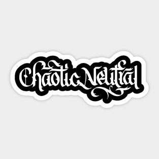 Chaotic Neutral Calligraphy Sticker